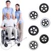 2pcs Front Wheel Replacement for Wheelchair Rubber Wheelchair Wheels Replacement Solid Front Wheel for Wheelchairs and Walkers,Grey,8Inch view 4