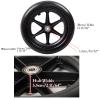 12-1/2 Inch By 2-1/4 Inch Wheelchair Rear Wheels Replacement, Rear Wheels for Wheelchair, PU Solid Tire Caster Assembly, Bearing 12mm (15/32"), 2 Pcs (Color : Black) view 2
