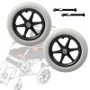 12in Wheelchair Caster Wheel, 2 Pcs Solid PU Rear Caster, Replacement For Manual Wheelchairs Rollators, With Bearing, Silence, Wear-Resistant Wheelchair Rear Caster view 1