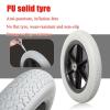 12in Wheelchair Caster Wheel, 2 Pcs Solid PU Rear Caster, Replacement For Manual Wheelchairs Rollators, With Bearing, Silence, Wear-Resistant Wheelchair Rear Caster view 4