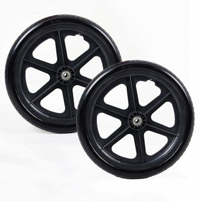 16 Inch Wheelchair Accessories - Rear Wheels Replacement - Solid Tires, Walker Wheels, With 14Mm Mounting Screw, Easy To Install