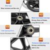 2PCS PVC Wheel Replacement Wheelchair Front Wheels Rollator Walker Caster Wheel Non-Slip Anti-wear Wheelchair Caster 6in 7in 8in Black(7in/17cm) view 2