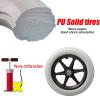 Wheelchair Caster Wheels 2pcs Wheelchair Rear Castor Wheels, Replacement Parts Universals Fit, Can't Inflatable Tire, Replacement Rollator Accessories, Wheelchair Caster Assembly view 3