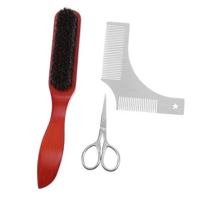 minkissy Beard Care Set Brush Kit Beard Trimming Tool Accessories Trimmer Men Care Kit