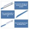 5Pcs Straight Edge Razor,Men's Beard Shaping Tool Beard Blade,Stainless Steel Eyebrow Razor Blade for Facial Hair Fuzz, Beard Razor Replacement for Travel Grooming Styling view 3