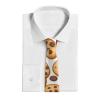WHJYYXDE Cookies Food Chocolate Chip Biscuits Prints Men's Necktie Silk Good vertical sense Suitable for daily business gatherings, Black, One Size view 2