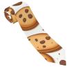WHJYYXDE Cookies Food Chocolate Chip Biscuits Prints Men's Necktie Silk Good vertical sense Suitable for daily business gatherings, Black, One Size view 3