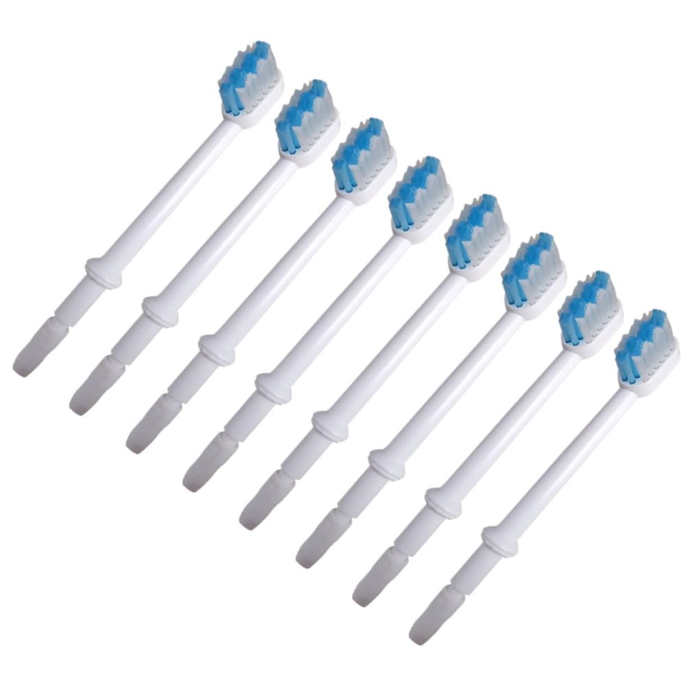 BCOATH 8pcs Replacement Brush for Water Toothpick and Compatible Accessories for Family Use Effectively Clean Between Teeth and Below Gumline