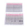 Beatifufu 24pcs Essential Beauty Tool Flat Tip Stainless Steel Eyebrow Tweezers for Face Eyebrow Hair Removal Compact Easy to Clean view 1