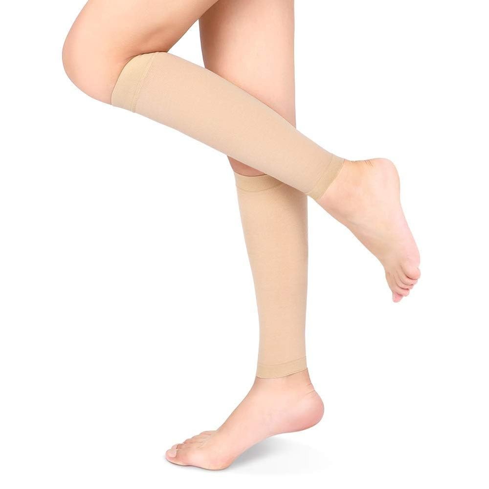 AQUASHIELDING Calf Compression Sleeve, Footless Compressed Socks for Varicose Veins, Shin Splints, Edema Recovery Maternity,M