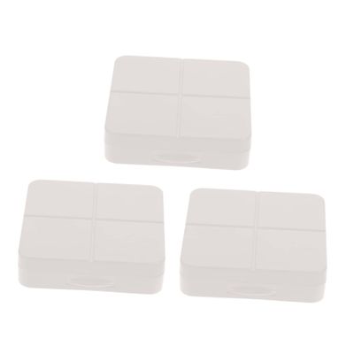 BCOATH 3sets Eye Contact Lens Companion Box Portable Case for Contacts Lenses Halloween Travel Use Mirror