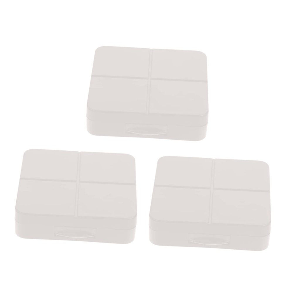 BCOATH 3sets Eye Contact Lens Companion Box Portable Case for Contacts Lenses Halloween Travel Use Mirror