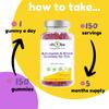 Multivitamin and Mineral for Children - 150 Berry Flavour Gummies | Nutrition with Probiotics, Vitamin D, Calcium | Vegan-Friendly Daily Supplement by vh1be view 3