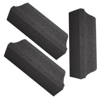 HONMEET 3pcs Beard Sponge Cleaner Hair Catcher for Sink Beard Trimming Sponges Facial Hair Cleaning Brush Set for Men Black