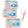 90 Pcs Dental Floss, Twin-Line Floss Picks Dental Floss Sticks Disposable Dental Floss Toothpick, 2 in 1 Interdental Floss Sticks with Portable Cases Toothpicks Sticks for Teeth Cleaning view 1