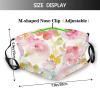 Reusable Cloth Face Mask,Watercolor Pink Floral Adult Washable Face Cover With Adjustable Earloops Nose Wire view 2