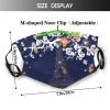 Reusable Cloth Face Mask,Vintage Eiffel Tower Adult Washable Face Cover With Adjustable Earloops Nose Wire view 2