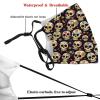Reusable Cloth Face Mask,Sugar Skulls Mexican Pattern Adult Washable Face Cover With Adjustable Earloops Nose Wire view 3