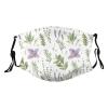 Reusable Cloth Face Mask,Sage Green Leaves And Herbs Branches Adult Washable Face Cover With Adjustable Earloops Nose Wire view 1
