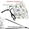 Reusable Cloth Face Mask,Sage Green Leaves And Herbs Branches Adult Washable Face Cover With Adjustable Earloops Nose Wire view 3