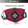 Reusable Cloth Face Mask,Ethnic Tribal Geometric Pattern Adult Washable Face Cover With Adjustable Earloops Nose Wire view 2