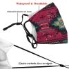 Reusable Cloth Face Mask,Ethnic Tribal Geometric Pattern Adult Washable Face Cover With Adjustable Earloops Nose Wire view 3