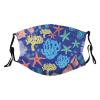 Reusable Cloth Face Mask,Starfish And Coral Adult Washable Face Cover With Adjustable Earloops Nose Wire view 1