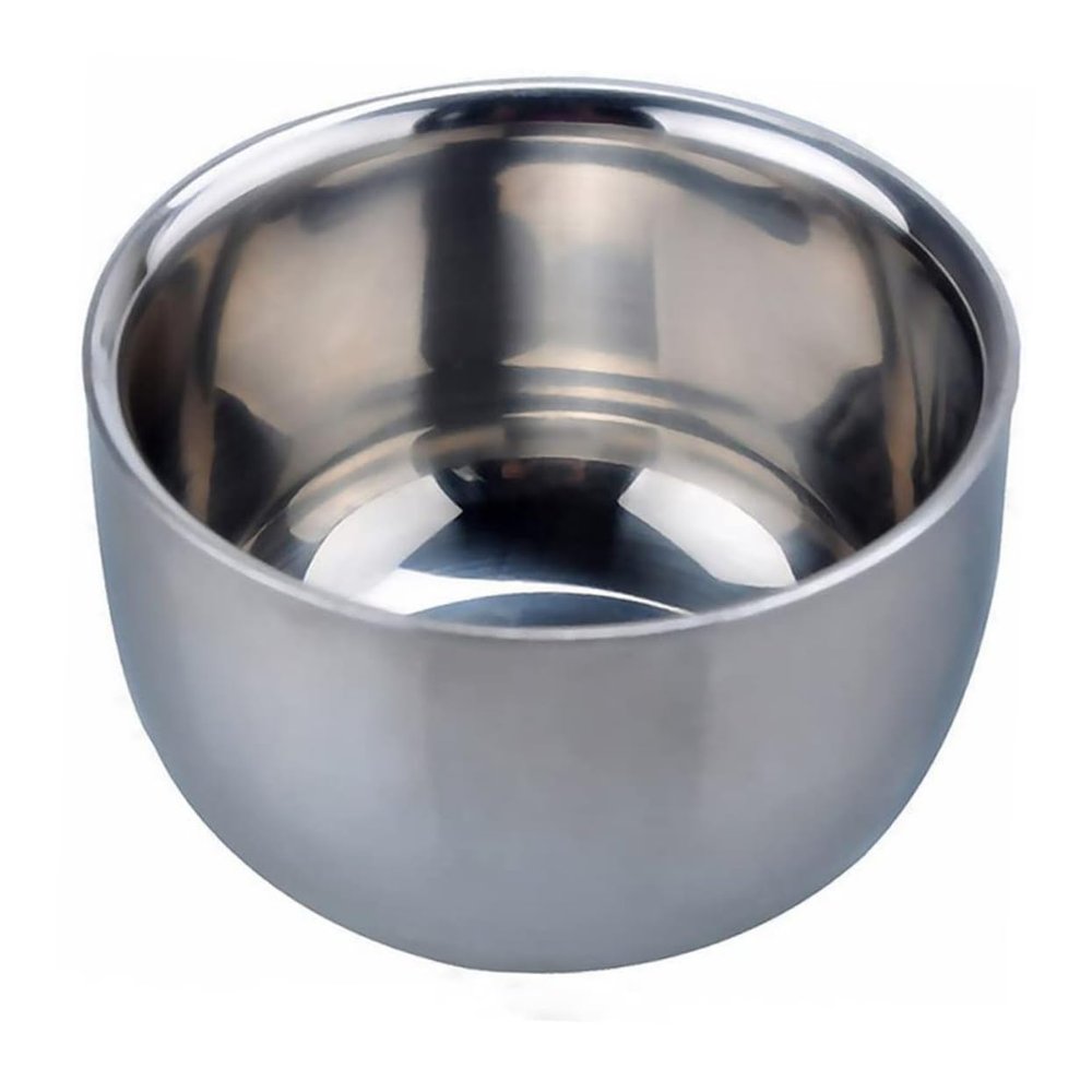 FRCOLOR Stainless Steel Shaving Bowl Soap Cup Men's Accessory for Bubbling Shaving Soap Home and Barber Shop Use
