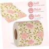 Ipetboom 2 Rolls Floral Toilet Paper Rose Flower Print Toilet Tissues Decorative Bathroom Tissue Hand Towel Napkins for Wedding Birthday Christmas Party Favors view 3