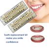 56 Pcs False Teeth Fake Teeth 2 Sets Synthetic Resin Dental Tooth, Upper Lower Denture Tooth, Party Horror Prop Makeup DIY Replacement, 23 A3 view 4