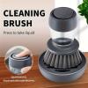 1pc Automatic Liquid Adding And Pot Washing Brush, Vertical Press Lazy Person Brush, Kitchen Brush, Household Cleaning Brush view 2