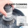 1pc Automatic Liquid Adding And Pot Washing Brush, Vertical Press Lazy Person Brush, Kitchen Brush, Household Cleaning Brush view 3
