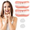 Instant Veneers Teeth 2 Pairs Temporary Tooth Replacement, Cosmetic Teeth Veneers for Man Woman, Snap on Dentures Repair Kit Upper and Lower Jaw, Whitening Your Teeth and Smile Confidently view 1
