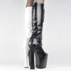 PSMTNNBB High Heels 20CM Thick Bottom Thick Heeled Boots Pole Dancing Shoes-Matte-Black||40 view 4