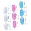 Hoement 9pcs Baby Silicone Finger Toothbrush Set with Storage Case, Toddler Oral Massager and Infant Teething Brush for Newborns 0-3 Years, Soft Material for Travel and Daily Cleaning view 1