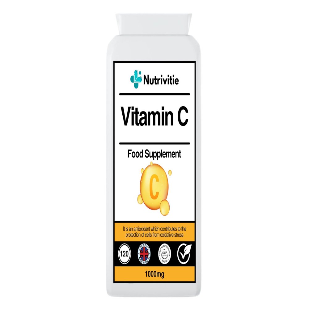 Vitamin C 1000mg  120 Tablets | High Strength Antioxidant Supplement | 3-Month Supply | Immune Support & Energy Boost | Non-GMO & Vegan | Made in UK to GMP Standards
