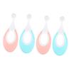 COLLBATH 4pcs Soft Bristle Toothbrush Set Pink and Blue Training Oral Care Tool Gentle Gum Protection for Infants and Toddlers view 1