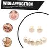 HAPINARY Halloween Teeth Veneers Fashionable Fake Dentures Comfortable Copper Mouth Grills view 2