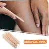 Beatifufu 100pcs Wooden Wax Sticks Applicators 140x6x2mm Rounded Edge Thick Spatulas for Body and Eyebrow Hair Removal Professional Waxing Tools for Salon and Home Use view 2