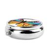Colorful Butterfly Printed Mini Round Pill Box,Pill Box 3 Compartment Medicine Pill Case, Pill Organizer Travel Pillbox, Portable Pill Box for Pocket, Home, Office Use view 4