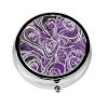 The Sea Witch Inspired Printed Mini Round Pill Box,Pill Box 3 Compartment Medicine Pill Case, Pill Organizer Travel Pillbox, Portable Pill Box for Pocket, Home, Office Use view 2
