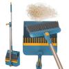 Broom and Dustpan Set, Stand Up Broom and Dustpan, Folding Dustpan and Broom, Household Dustpan and Broom Set, Broom and Dustpan for Home, Kitchen Broom and Dustpan for Cleaning view 1