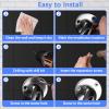 2 Pack Anti Slip Grab Bar Rail, Stainless Steel Grab Rails for Bathroom, Elderly Children and Disabled Shower Handle for Kitchen Bedroom Shower Toilet Stairs,12 Inch view 4