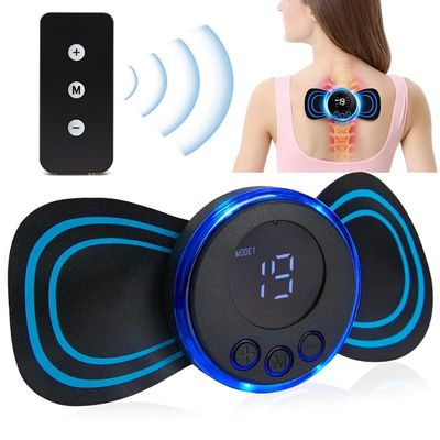 Wirelss TENS Machine for Pain Relief, TENS Machine with 8 Modes 19 Intensities, 4 Pads, 8 Gel Pads, TENS Machine for Pain Relief, Sciatica Pain Relief Products, TENS Machine for Back Pain