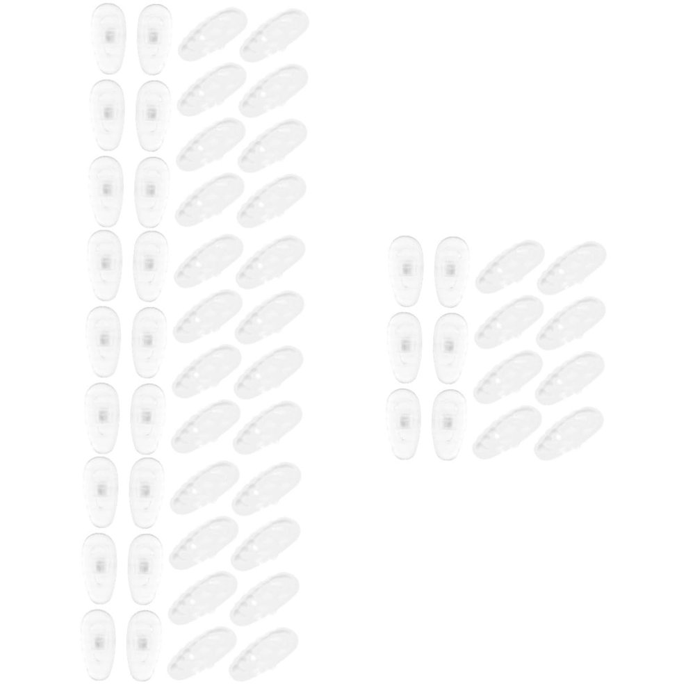 FOMIYES 80pairs Silicone Nose Pads for Eyeglasses Replacement Non-slip Nose for Glasses for Bridge Protection and Slip Prevention