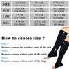 2 Pairs Compression Socks for Women and Men, Open Toe Graduated Stockings Support Non-Slip Breathable Pressure Socks for Sports, Flying, Shin Splints, Travel, Running (S-M) view 2