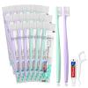 Disposable Toothbrushes, Toothbrush And Toothpaste, Toothbrush And Toothpaste Travel, Comes With Floss Picks, Individually Packaged, 2 Colors, Suitable For Hotel, Home, Camping, Travel (PACK-30) view 1