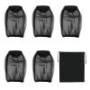 5 PCS Midge Head Net with Drawstring Bag, Midge Net Head Cover, Smidge Head Net, Fine Mesh Insect Netting Mosquito Head Net for Outdoor, Hiking, Camping, Climbing, Fishing, Midge Net Hat Hood, (Black) view 1