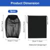 5 PCS Midge Head Net with Drawstring Bag, Midge Net Head Cover, Smidge Head Net, Fine Mesh Insect Netting Mosquito Head Net for Outdoor, Hiking, Camping, Climbing, Fishing, Midge Net Hat Hood, (Black) view 2