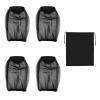 4 Pcs Midge Head Net with Drawstring Bag, Nylon Mosquito Head Protecting Net Midge Net Head Cover Fly Insects Bugs Preventing Cover for Outdoor Hiking Camping Fishing Climbing Walking Black view 1